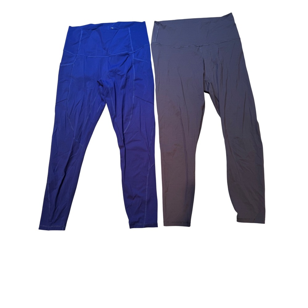 EVERLANE bundle  Perform High Waist Pocket Leggings Women's Size‎ L Blue & Grey